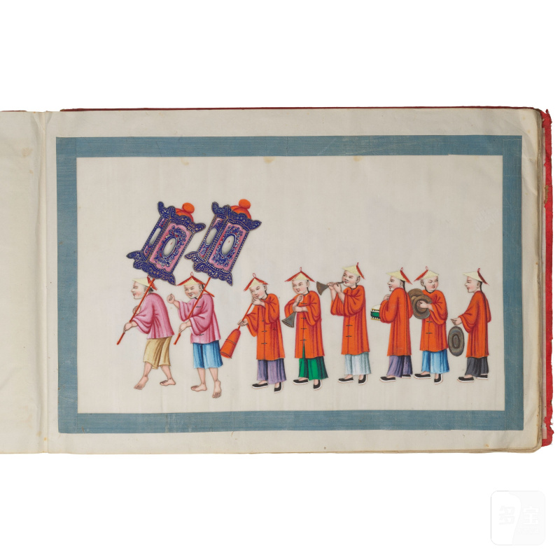 中國畫家 十九世紀 遊行圖冊頁十二開 設色紙本 | CHINESE ARTIST (19TH CENTURY) - 图9